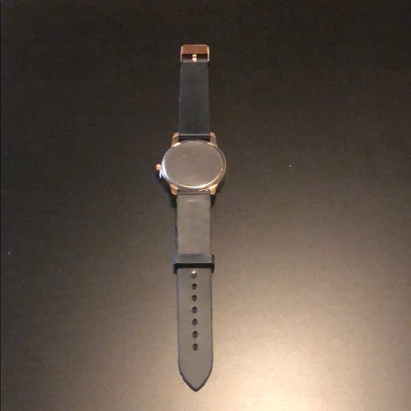 Black Silicone with Gold and Cubic Zirconia Detail - Picture 3 of 4